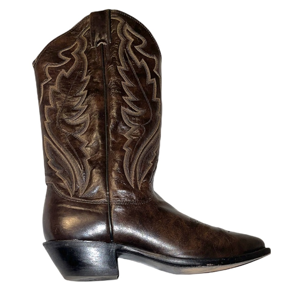 Justin Boots Dark Brown Western Heeled Boots
